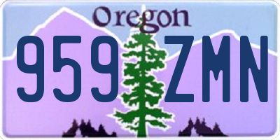 OR license plate 959ZMN