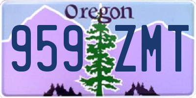 OR license plate 959ZMT