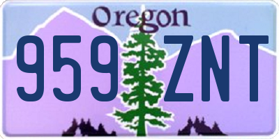 OR license plate 959ZNT