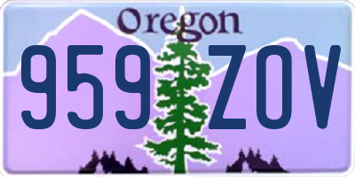 OR license plate 959ZOV