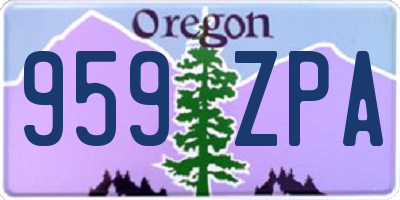 OR license plate 959ZPA