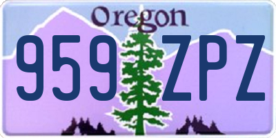 OR license plate 959ZPZ