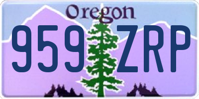 OR license plate 959ZRP