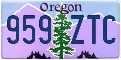 OR license plate 959ZTC