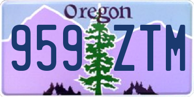 OR license plate 959ZTM