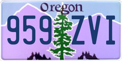 OR license plate 959ZVI