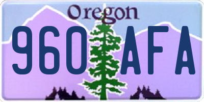 OR license plate 960AFA