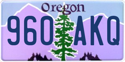 OR license plate 960AKQ