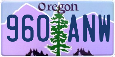 OR license plate 960ANW