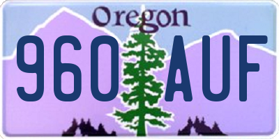 OR license plate 960AUF