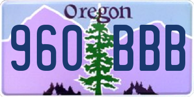 OR license plate 960BBB