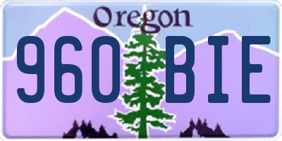 OR license plate 960BIE