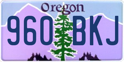 OR license plate 960BKJ