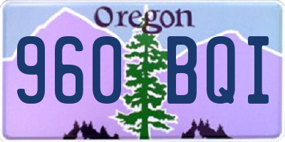 OR license plate 960BQI