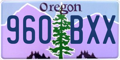 OR license plate 960BXX