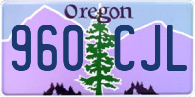 OR license plate 960CJL