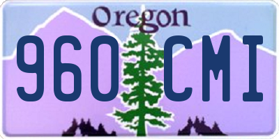 OR license plate 960CMI