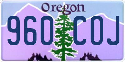 OR license plate 960COJ