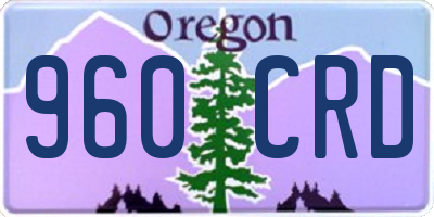 OR license plate 960CRD