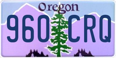 OR license plate 960CRQ