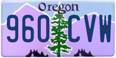 OR license plate 960CVW
