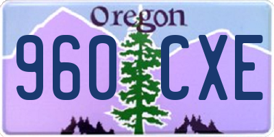 OR license plate 960CXE