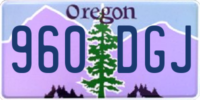 OR license plate 960DGJ