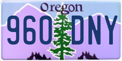OR license plate 960DNY