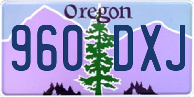 OR license plate 960DXJ