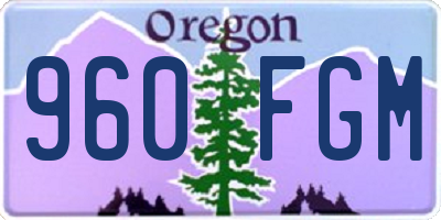 OR license plate 960FGM