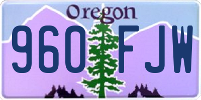 OR license plate 960FJW
