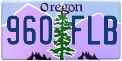 OR license plate 960FLB