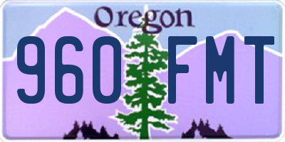 OR license plate 960FMT