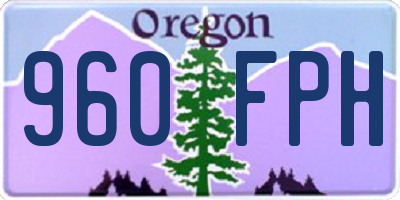 OR license plate 960FPH