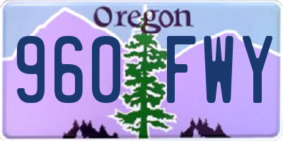 OR license plate 960FWY