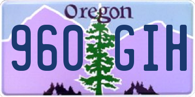 OR license plate 960GIH