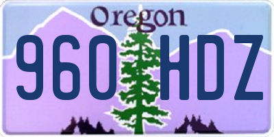 OR license plate 960HDZ
