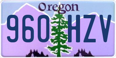 OR license plate 960HZV