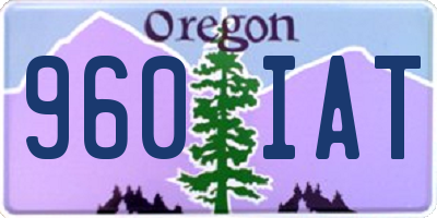 OR license plate 960IAT