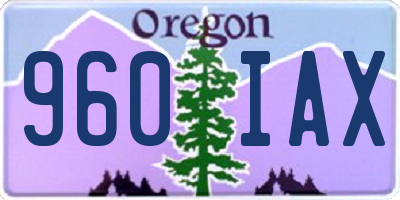 OR license plate 960IAX