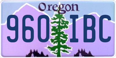 OR license plate 960IBC
