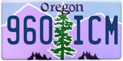 OR license plate 960ICM