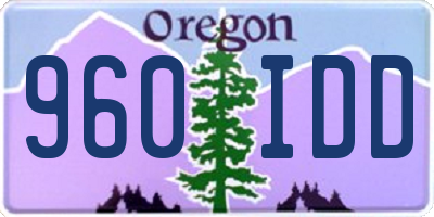 OR license plate 960IDD