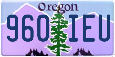 OR license plate 960IEU