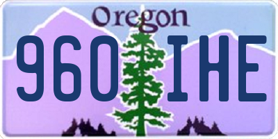 OR license plate 960IHE
