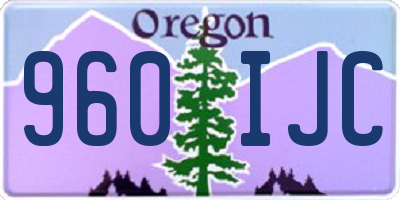 OR license plate 960IJC