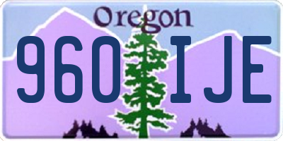 OR license plate 960IJE