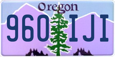 OR license plate 960IJI
