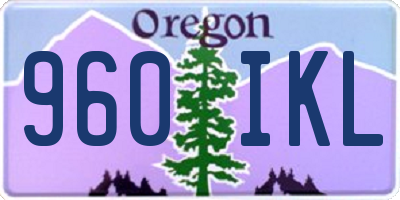 OR license plate 960IKL