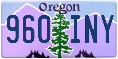 OR license plate 960INY